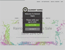 Tablet Screenshot of elementvapes.com